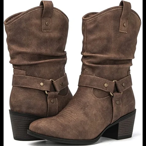 New Womens Vegan Leather Boots Multiple Sizes - Picture 1 of 1